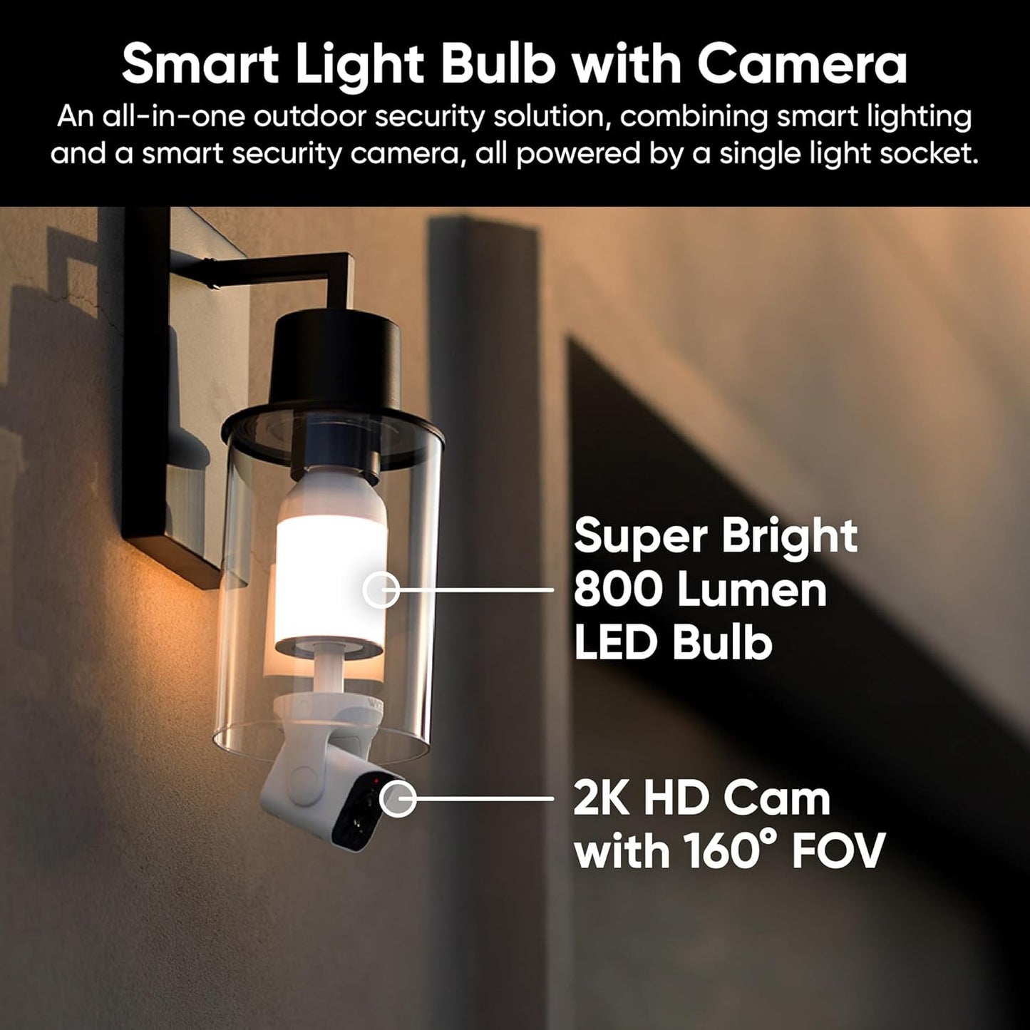 Upwerk™ 2K Smart Bulb Camera