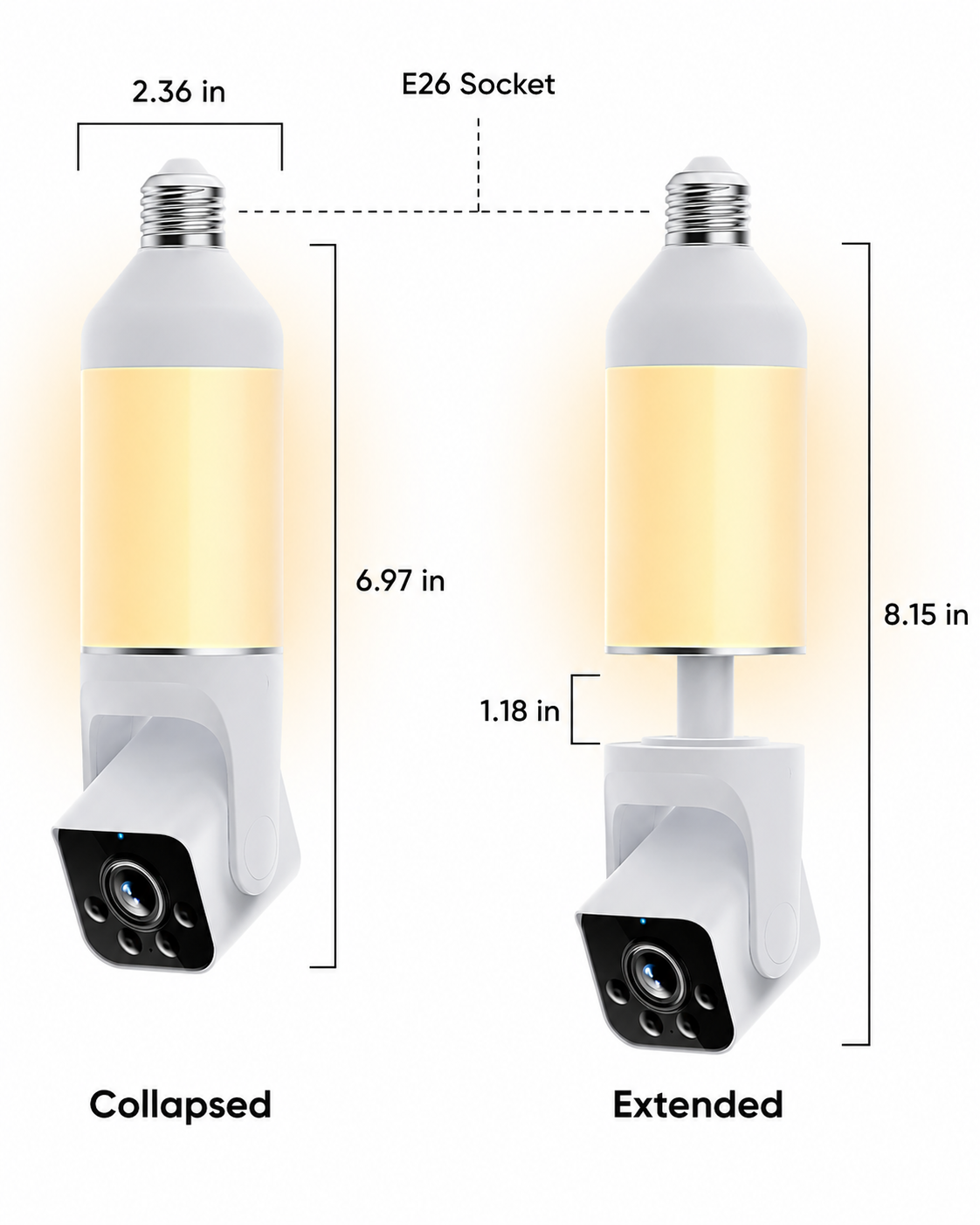 Upwerk™ 2K Smart Bulb Camera