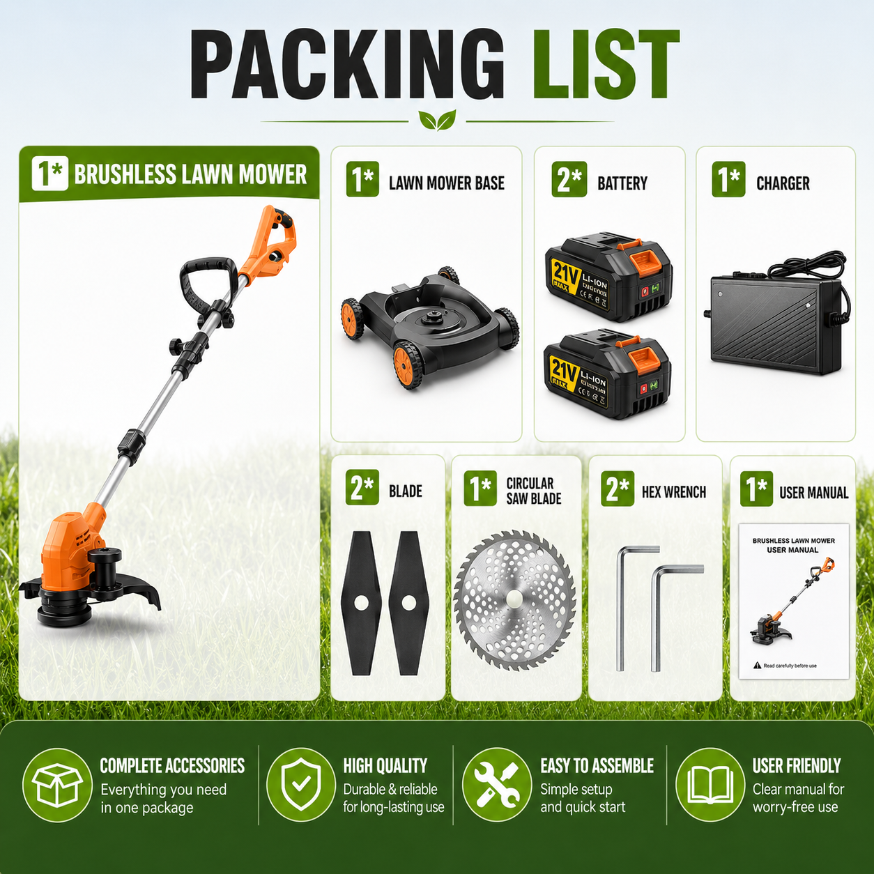 3-in-1 Cordless Grass Trimmer Pro™