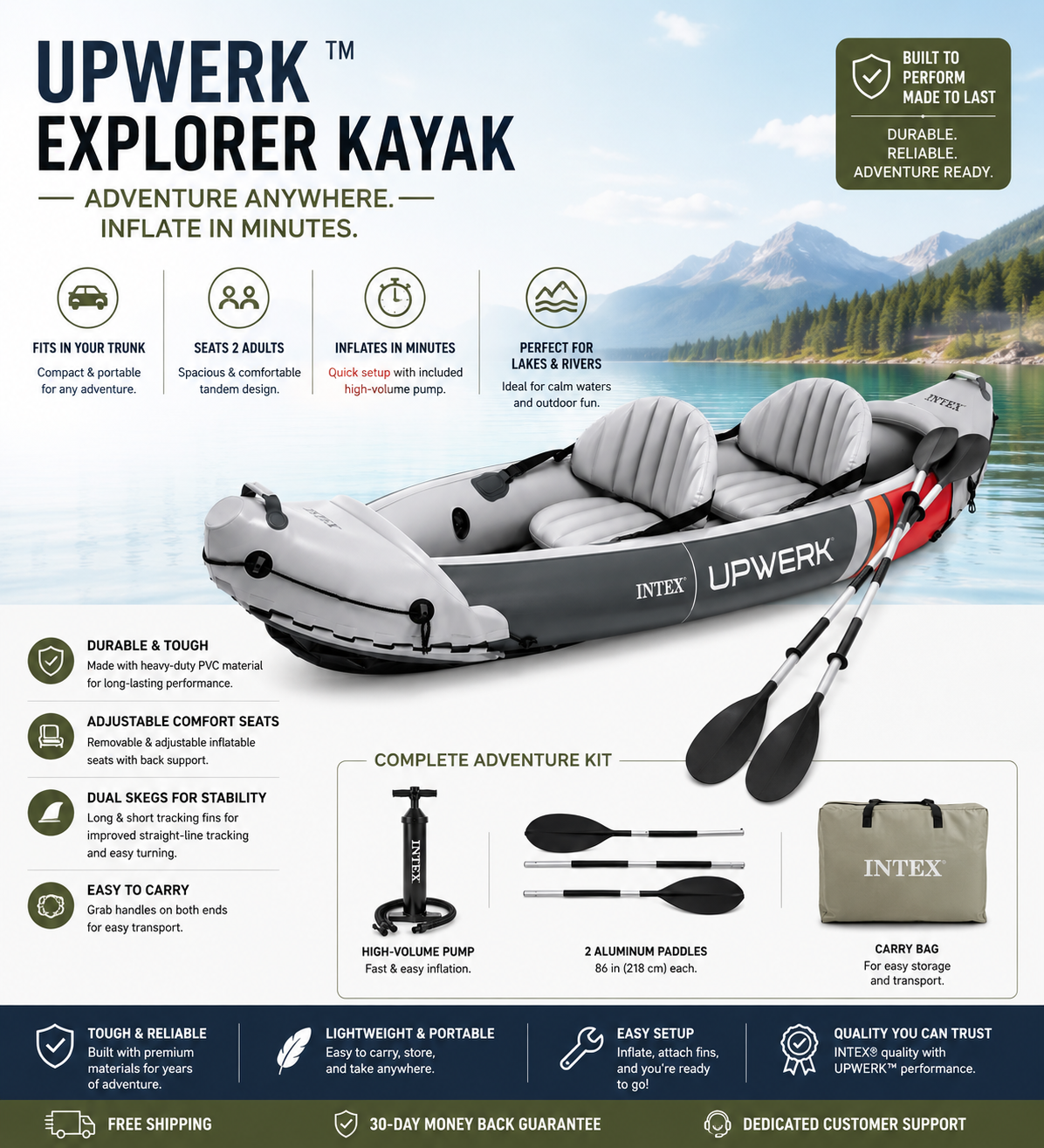 upwerk™ K2 Adventure Kayak