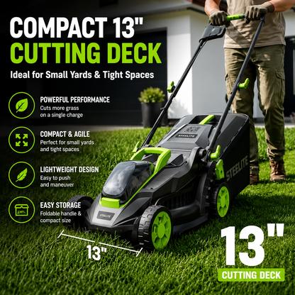 Cordless Lawn Mower 13 Inch