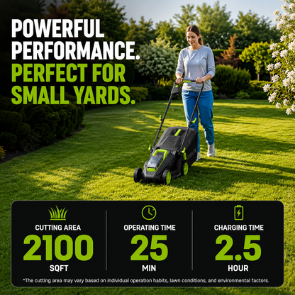 Cordless Lawn Mower 13 Inch